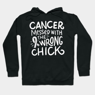 Womens Brain Cancer Survivor  Chemo Gray  Glioblastoma Hoodie